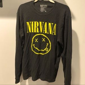 Nirvana Black and Yellow Thermal Sweatshirt